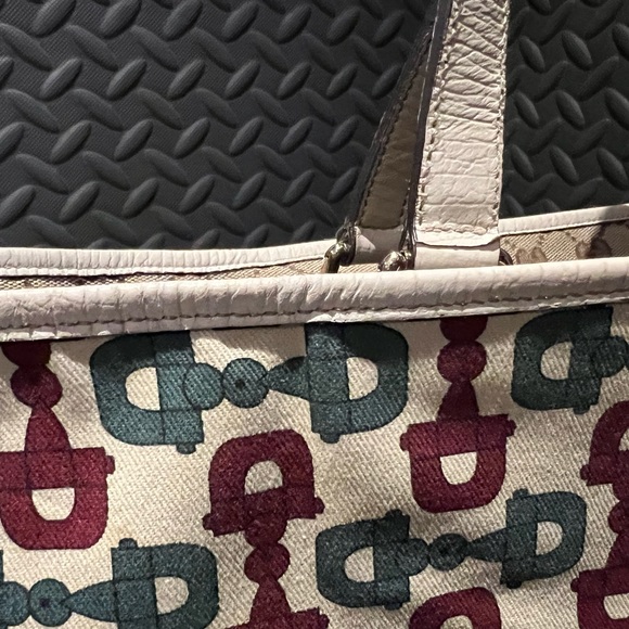 Auth GUCCI Sherry Tote Bag Beige Ivory GG Canvas Leather - Picture 2 of 16